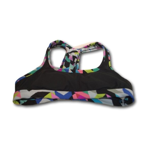 Trina Turk Sports Bra Black & Multicolor Size: S - Picture 3 of 4